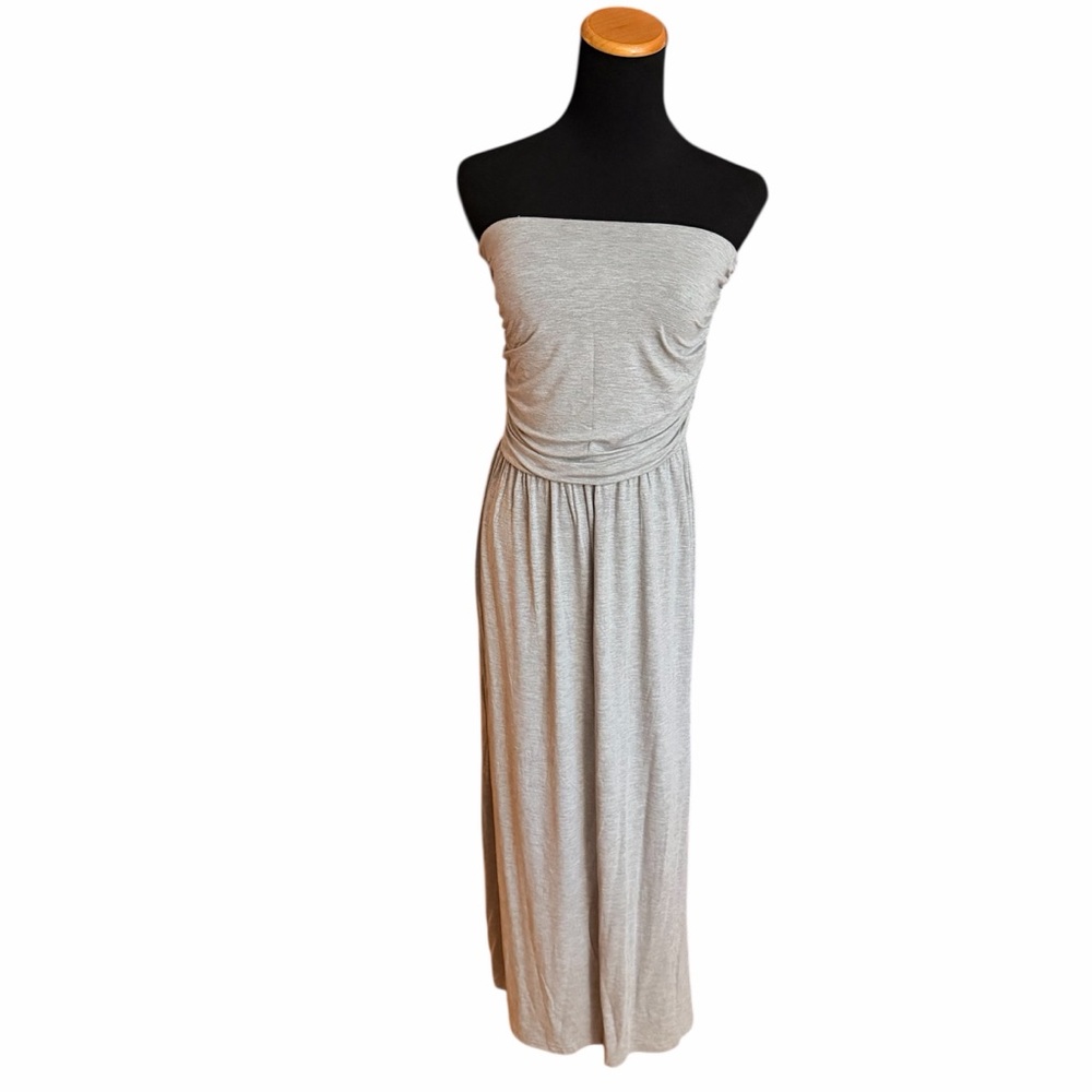 NWT! HALARA Ruched Strapless Knit Maxi Dress - Picture 2 of 6